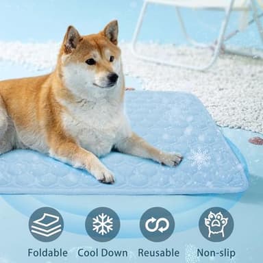dgdgbaby Cooling Mat for Dogs Thicken Pad for Cats,Rabbit&Medium,Large Dogs Internal Arc-Chill Cool Fiber Dog Cooling Mat Non-Slip Washable Summer Pet Outdoor Bed - Image 7