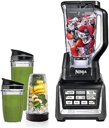 Ninja BL642 Nutri Ninja Personal & Countertop Blender with 1200W Auto-iQ Base, 72 oz. Pitcher, and 18, 24, & 32 oz. To-Go Cups with Spout Lids, For Smoothies, Shakes & More, Dishwasher Safe, Black - Image 3