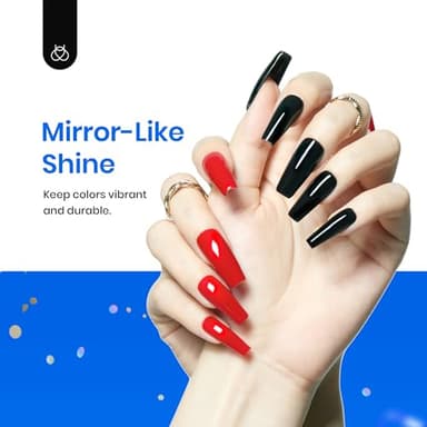 Beetles Extra Glossy Gel Top Coat - 15ml Clear Glossy No Wipe Top Coat Gel Nail Polish High Shine Long Lasting Nail Surface Protection Manicure Fall Nail Gifts for Women - Image 5