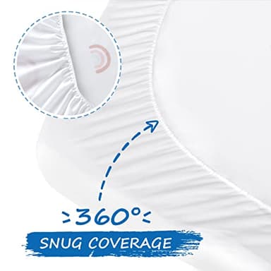 Pack and Play Sheets Boy Girl, 2 Pack Portable Playard Sheet Fits for Graco Pack N Play, Snug Fit Breathable Soft Fitted Playpen Sheet, Mini Crib Sheets, Rainbow - Image 4