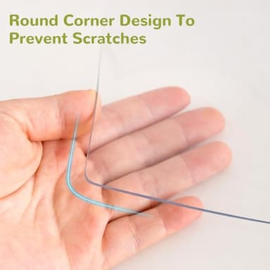 Eisdroma 44 x 114 Inch Clear Table Cover Protector, Clear Table Protector for Dining Room Table, 1.5mm Plastic Table Cover, Waterproof Table Pad for Kitchen, Office - Image 3