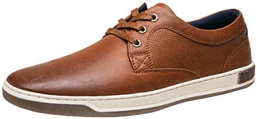 Jousen Men's Casual Shoes Memory Foam Mens Fashion Sneakers 3 Eyelets Business Dress Sneaker (A81Q06 Yellow Brown 11) - Image 1