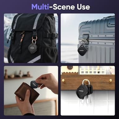 Air Tracker Tag-4 Pack: Smart Bluetooth Tracker Item Finder Work with Apple Find My (iOS only), Luggage Tracker for Kids Keys Wallet Bags Pets, Locator Tracking Device for Home Outdoor Travel Hiking - Image 6