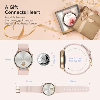 aeac Smart Watch for Women, 1.32'' AMOLED Ultra-Clear Screen Activity Trackers with Heart Rate/Sleep/SpO2 Monitor, Smartwatch for iPhone/Samsung/Android, 110+ Sport Modes Waterproof Fitness Watch - Image 6
