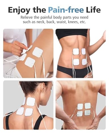 TENS Unit Replacement Pads 40PCS Value Pack, BHK-TENS Reusable Latex-Free Electrodes Pads Compatible with AUVON TENS, TENS 7000 Unit, Neocarbon TENS, Comfytemp TENS, Etekcity TENS, TENKER TENS(White) - Image 5