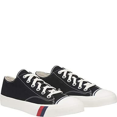 PRO-Keds Men's Royal Lo Lace Up Fashion Sneaker, Black Canvas, 4 - Image 3