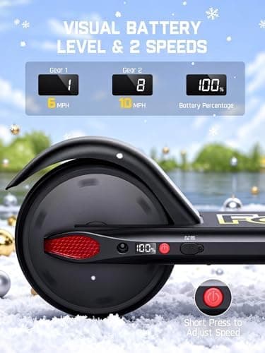 FanttikRide C9 Kids Electric Scooter Ages 8-12, Foldable for Kids 3.9-5.2 ft, 132 lbs, 5 Miles Range, Up to 40 mins Ride Time, 2 Safe Max Speed 6/10 MPH, 3 Adjustable Heights - Image 5