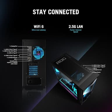 ASUS ROG G700 (2025) Liquid Cooling, Gaming Desktop PC, Intel® Core™ Ultra 9 285K Processor, NVIDIA® GeForce RTX™ 5090, 2TB M.2 NVMe™ PCIe® 4 SSD, 64GB DDR5 RAM, Windows 11 Pro, G700TF-XS999 - Image 10