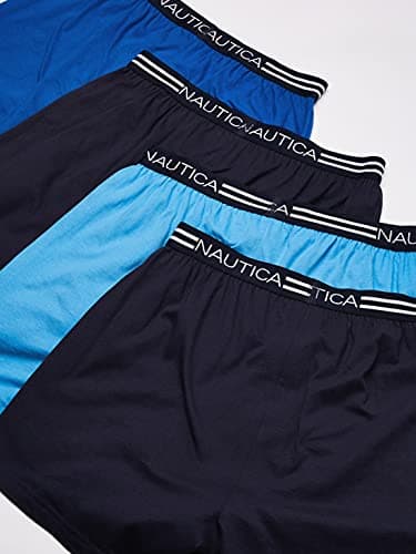 Nautica Men's 4 Pack Classic Cotton Loose Knit Boxer Multicolor - Image 4