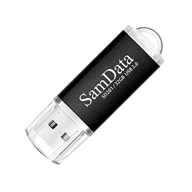 SamData 5 Pack 32GB USB Flash Drives USB 2.0 Thumb Drives Memory Stick Jump Drive Zip Drive, 5 Colors: Black Blue Green Silver Pink - Image 3