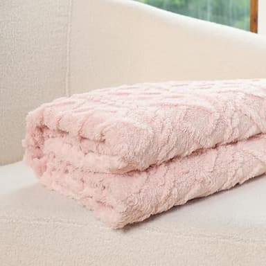Aganear Baby Blanket - Fuzzy Super Soft Cozy Warm Fleece Blanket for Boys & Girls, Lightweight Breathable Plush Blanket for Baby Showers & Sleeping (Pink, 30" 40") - Image 1
