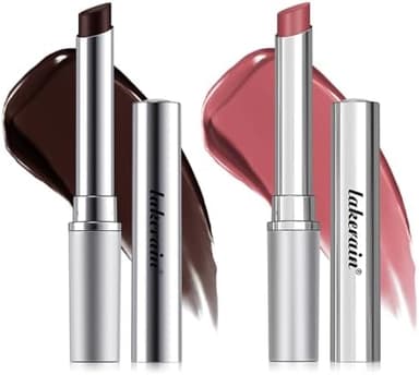 2PCS Honey Lipstick Tinted Lip Balm - Sheer Hydrating Lipstick for All Skin Tones - Moisturizing Lip Color, Nourishing Lip Balm with a Hint of Natural Black Cherry Tint (Black & Pink - Image 3