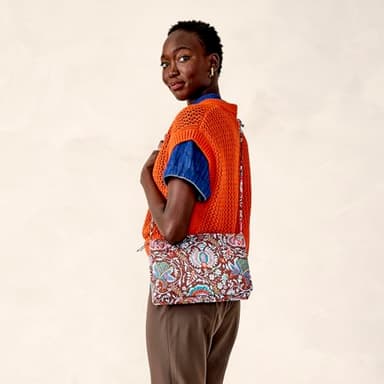 Vera Bradley Women's Premium Cotton Foxbury Crossbody Bag, Marrakesh Cinnamon, One Size - Image 7