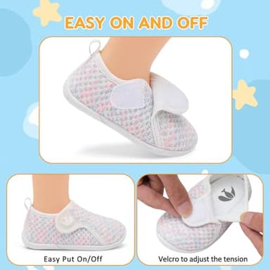 FEETCITY Slip On Toddler Shoes Boys Girls Kids Sport Sneakers Baby First Walking Shoes Breathable Toddler Athletic Running Shoe - Image 3