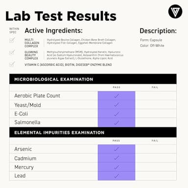 Vital Vitamins Multi Collagen Complex Plus - with Biotin, Hyaluronic Acid, Vitamin C - Type I, II, III, V, X - for Women & Men - Hair, Skin, Nails Beauty Complex - 150 Capsules - Image 3