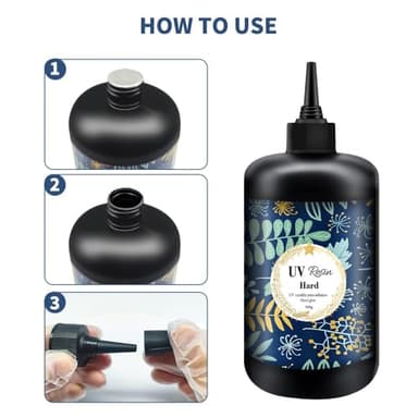 OSBANG Crystal Clear Hard UV Resin Upgraded Formula Ultraviolet Fast Curing for Jewelry Making Craft Decoration, Hard Transparent Glue Solar Cure Sunlight Activated Resin (500g) - Image 6