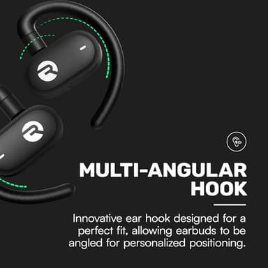 Raycon Open Earbuds – True Wireless Open Ear Bluetooth Headphones, Hook Design, IPX5 Water Resistant, 40 Hours of Battery Life (Black) - Image 4