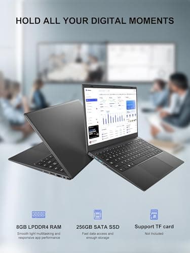 Zrasu Laptop, N4020 Processor Laptop Computer with 8GB RAM, 512GB SSD, 14 inch FHD IPS Display, Dual-Band WiFi 5, BT 5.0, Gigabit Ethernet, Win 11 Laptops for Student Home - Image 3