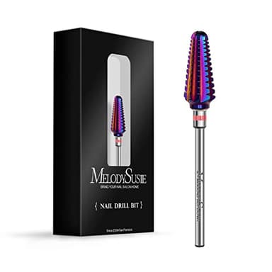 MelodySusie Professional Tornado Nail Drill Bits, 3/32'' Carbide Tungsten Multi-function Bits, Suitable for Manicure Pedicure Cuticle Gel Polishing, Salon Bits, Purple, Series Bit-X, 3XC - Image 1