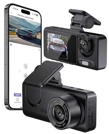 Dash Cam for Car, Front Dual Channel Dash Cam WiFi, Dash Camera for Cars 2.0" IPS Screen, App Control, G-Sensor, Loop Recording, 170° Wide Angle, Night Vision, Parking Mode - Image 1