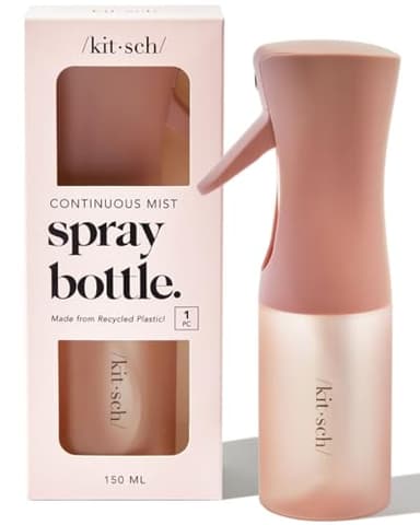 Kitsch Continuous Spray Bottle for Hair – Fine Mist Water Mister & Water Spray Bottle – Recycled Hair Spray Bottle – Spray Bottles for Cleaning, Styling, Plants & More – Terracotta, 150ml - Image 1