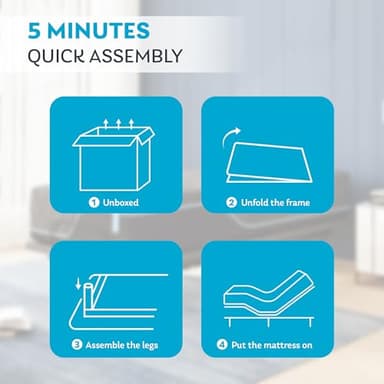 Dyonery Split King Adjustable Bed Frame with 14 inch Cooling Copper Memory Foam Mattress, Wireless Remote & Head and Foot Incline, CertiPUR-US Certified & Fiberglass Free, Zero Gravity, 80" × 76" - Image 6