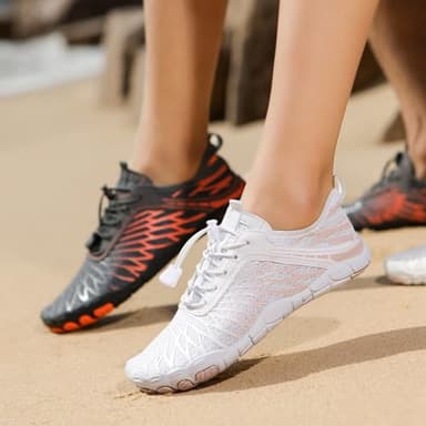 Hike Barefoot Shoes for Women Men Breathable & Non-Slip Athletic Footwear Wide Toe Water Shoes,Designed for Walking,Running&Swimming White - Image 9