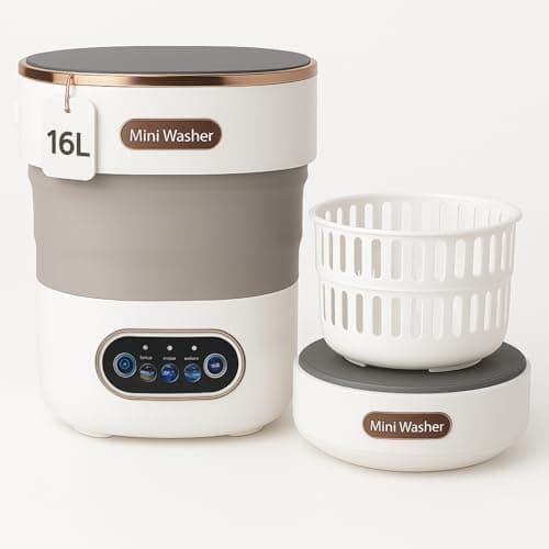 Portable Foldable Washing Machine 16.1L / 4 Gal, Foldable Washing Machine, Easy To Use, Quiet and User Friendly, Great for Dorms Small Apartments and Travelling, 3 Modes - Image 1