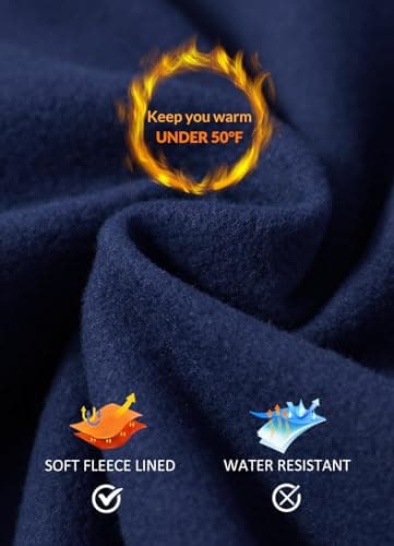 baleaf Leggings for Women Fleece Lined Thermal Warm Winter Tights High Waisted Thick Yoga Pants Cold Weather Inner Pocket Dark Blue XXL - Image 3