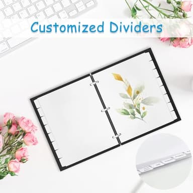 Binder Dividers for 3 Ring Binder, 1/8 Cut Tabs, Letter Size, Blank Write On Page Dividers with 8 Big Tabs for School Office Home, 4 Sets, 32 Dividers, White - Image 7