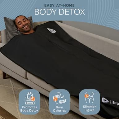 Lifepro Infrared Sauna Blanket for Detox & Relaxation – Portable Far Infrared at Home Sauna for Detox, Muscle Tension Release and Recovery – RejuvaWrap Series with Adjustable Heat Settings - Image 2