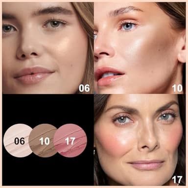 FOCALLURE 3 Pcs Cream Contour Sticks,Shades with Highlighter & Bronzer & Blush,Non-greasy Long-wear Face Contouring Pen,Easy to Sculpt the Face and Create a Lightweight Finishing Makeup,LIGHT-MEDIUM - Image 5