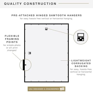 MCS Trendsetter 24x32 Poster Frame Black High-Gloss, Vertical & Horizontal Wall Hanging Large Picture Frame for Photos, Posters & Art Prints (1-Pack) - Image 7