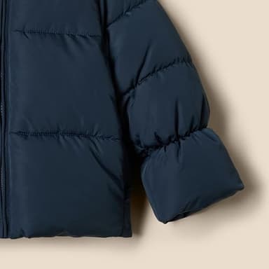 Amazon Essentials x Sofia Grainge Baby Girls' Taffeta Puffer Jacket, Blue, 24 Months - Image 3