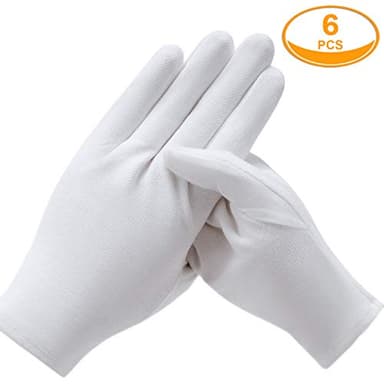 3 Pairs White Cotton Gloves for Dry Hands Eczema SPA Moisturizing - Work Glove Liners for Serving Costume Inspection - Image 6