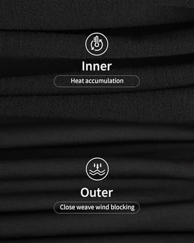 WEERTI Thermal Underwear for Women Long Johns with Fleece Lined Base Layer Women Cold Weather Top Bottom Black - Image 3