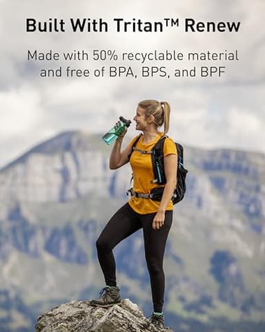 CamelBak Chute Mag BPA Free Water Bottle with Tritan Renew - Magnetic Cap Stows While Drinking, 25oz, Charcoal - Image 3