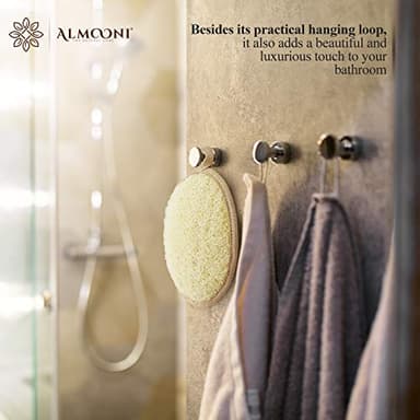 Almooni Natural Loofah Exfoliating Body Scrubber, Made with Natural Egyptian Shower Loofah Sponge, Bath Shower Loofah Sponge for Women and Men, for Face and Body That Gets You Clean - 2 Count (1 Pack) - Image 5