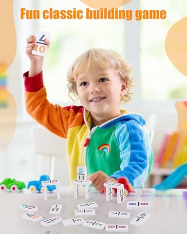 KAILE Mexican Train Dominoes Set with Numbers, Double 12 Dominoes Set with 4 Wooden Trays/Racks, 91 Tiles Colored Dominoes Train Games for Family Night, Travel, Party - Image 7