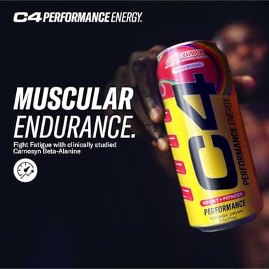 Cellucor C4 Performance Energy Drink | Cosmic Rainbow | Zero Sugar Carbonated Preworkout Energy | 200mg Caffeine with Beta Alanine | 16 Fl Oz (12 Pack), Packaging May Vary - Image 9