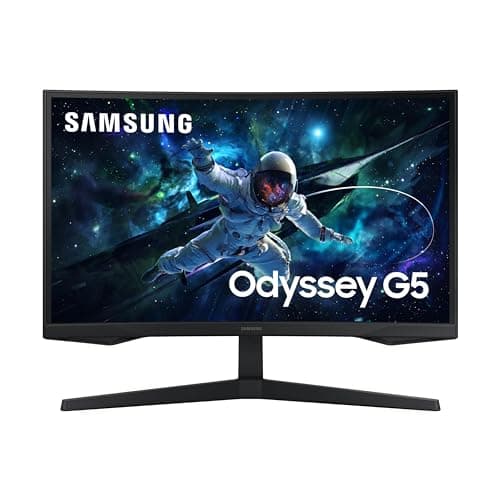 Samsung 27-Inch Odyssey G55C Series QHD 1000R Curved Gaming Monitor, 1ms(MPRT), HDR10, 165Hz, AMD Radeon FreeSync, Eye Care, LS27CG552ENXZA - Image 1