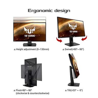 ASUS TUF Gaming VG279QM 27” HDR Monitor, 1080P Full HD (1920 x 1080), Fast IPS, 280Hz, G-SYNC Compatible, Extreme Low Motion Blur Sync (ELMB SYNC), 1ms, DisplayHDR 400,, BLACK - Image 6