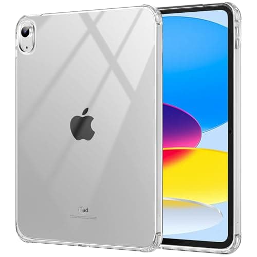 Blosomeet Clear Case for iPad A16 11th Generation 2025 11" & iPad 10th Generation 2022 10.9" w/Shockproof Shell, Slim Lightweight Soft TPU Transparent Back Protective Cover for iPad 10th/11th Gen - Image 1