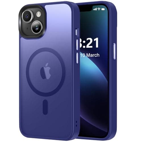 Vlanxie Upgraded Magnetic for iPhone 13 Case/iPhone 14 Case,[Compatible with Magsafe & Military-Grade Protection] Slim Phone Case for iPhone 13/14 6.1 inch (Deep Blue) - Image 1