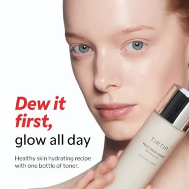 TIRTIR Milk Skin Rice Toner | Deep Moisturizing, Hydrating Toner for face, Niacinamide, Ceramide, Rice Bran Extract, Nature-Oriented Ingredients for Korean Skin Care, Vegan, 1.69 Fl Oz - Image 2