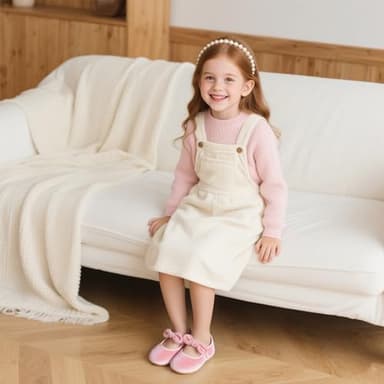 Kiderence Little Toddler Girls Dress Shoes Ballerina Ballet Flats Kids Pink Mary Janes Size 9 - Image 4