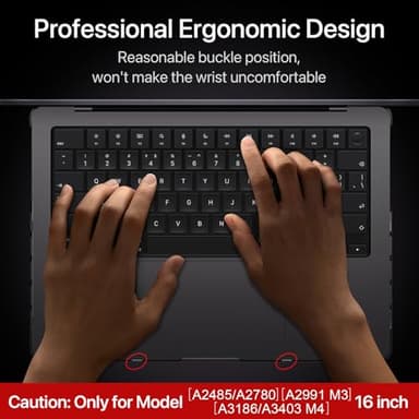Soonjet for MacBook Pro 16 inch Case M4 2025 2024-2021 M3 M2 M1 Pro/Max [100% Match Official Color] Protective Hard Case Laptop Cover - Space Black Clear - Image 7