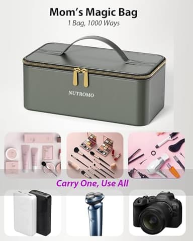 Hair Dryer with Carry Case, 160000 RPM Professional High-Speed Ionic Blow Dryer 200 Millions Negative Ionic&3 Speeds&3 Temps& Low Noise, Hairdryer with diffuser for Faster Drying, No Heat Damage, Gray - Image 3