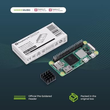 Raspberry Pi Zero 2 WH Kit, Official Pre-Soldered Header, Heatsink, USB Cable, HDMI Adapter (with Quad-core CPU,Bluetooth 4.2,BLE,onboard Antenna,etc.) - Image 2