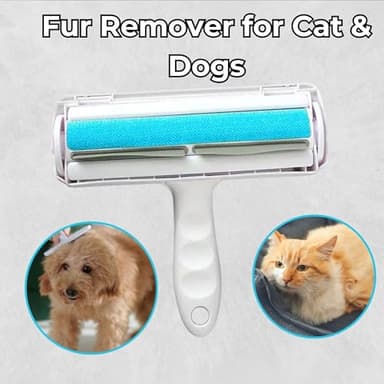 Portable Pet Hair Remover | Reusable Lint Roller for Cat and Dog | Hair Remover for Furniture, Couch, Carpet, Clothing, Seat and Bedding (Blue) - Image 2